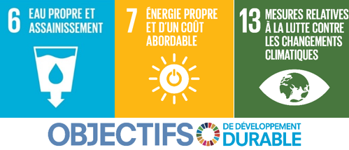 ODD 6 Eau, ODD7 Energie ODD13 Lutte contre les changements climatiques