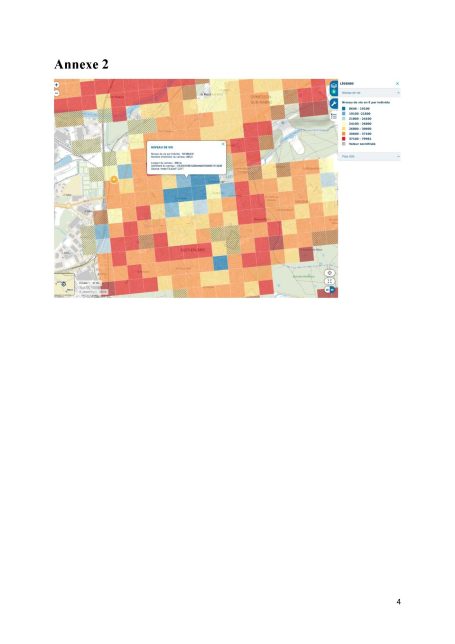 Niveau de vie des quartiers concernés
